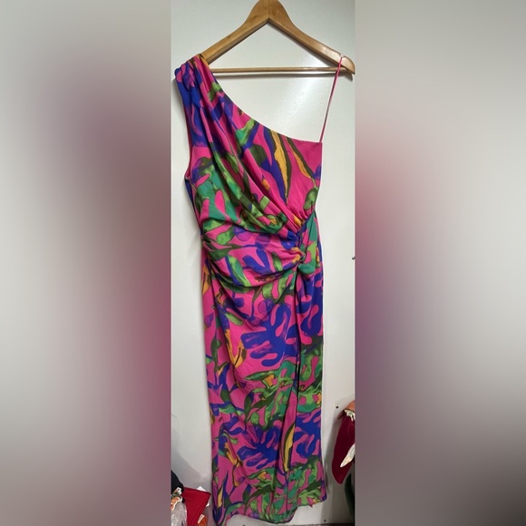 NEW NWT Fashion Nova Right Way Chiffon Maxi Dress - Multi Color size XL women’s - Picture 5 of 10